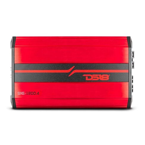 DS18 SXE-1200.4/RD Car Amplifier Stereo Full-Range Class A/B 4-Channel 60x4 RMS @4 OHM 1200 Watts - Powerful and Compact Amp for Speakers in Car Audio System, RED (Renewed) in Saudi Arabia