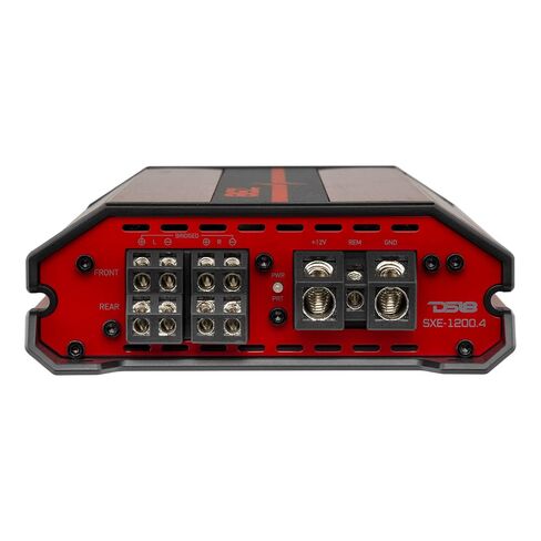 DS18 SXE-1200.4/RD Car Amplifier Stereo Full-Range Class A/B 4-Channel 60x4 RMS @4 OHM 1200 Watts - Powerful and Compact Amp for Speakers in Car Audio System, RED (Renewed) in Saudi Arabia