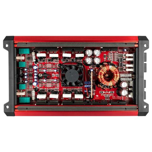 DS18 SXE-1200.4/RD Car Amplifier Stereo Full-Range Class A/B 4-Channel 60x4 RMS @4 OHM 1200 Watts - Powerful and Compact Amp for Speakers in Car Audio System, RED (Renewed) in Saudi Arabia