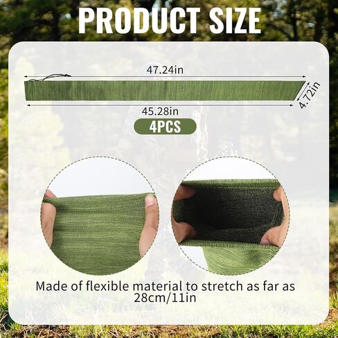 4 Pcs Gun Socks for Rifles and Shotguns 55 x 6 Inches Silicone Treated Knit with Drawstring Closure Elastic Design for Secure Storage Hunting Shooting Gear Gun Accessories for Men Gift in Saudi Arabia