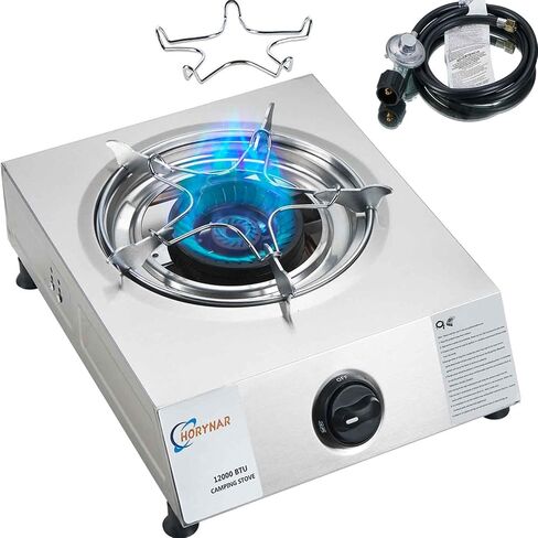 Horynar Single Burner Propane Stove Auto Ignition with 5FT CSA LPG Hose in Saudi Arabia
