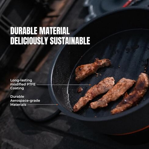 Stoke Voltaics Nomad Cooking System with Bag, Electric Camping Stove 200-1000W with Pan & Pot, 120V Portable Outdoor Cooking Gear Set, Windproof Cookware for RV, EV, Overland, Vanlife, Car Camping in Saudi Arabia