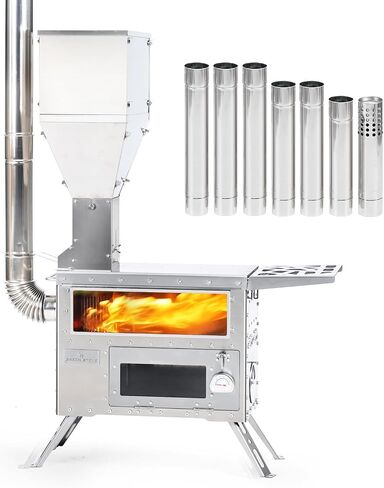 Greenstovehori 5 Outdoor Pellet Stove with Oven for Hot Tent Camping in Saudi Arabia