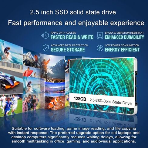 128GB SSD Internal Solid State Drive 2.5" SATA III, 560MB/s for Laptop PC Desktop (Style P) in Saudi Arabia