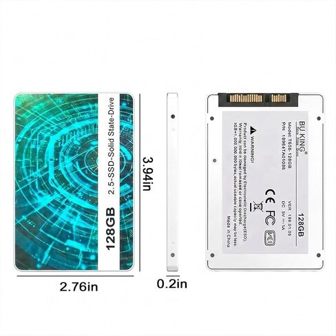 128GB SSD Internal Solid State Drive 2.5" SATA III, 560MB/s for Laptop PC Desktop (Style P) in Saudi Arabia