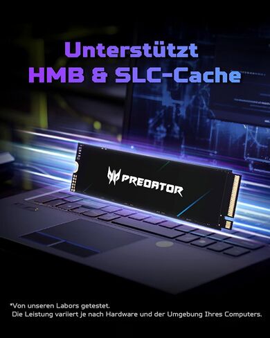 Acer Predator GM7 512GB SSD: M.2 2280 PCIe Gen 4 x4 NVMe 2.0, Read Speed Up to 7200 MB/s, Internal PC Solid State Drive for Laptop, Desktop and PS5 - BL.9BWWR.117 in Saudi Arabia
