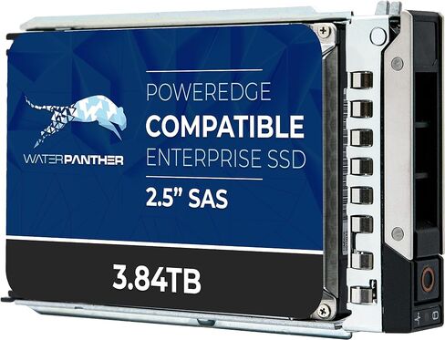Water Panther 3.84TB SAS 12Gbps 2.5-inch x 15mm Enterprise SSD in 14G/15G/16G Tray Compatible with Dell PowerEdge Servers 0N85XX 0X8F87 R340 R640 R450 R650 C6600 NX440 T440 (Renewed) in Saudi Arabia