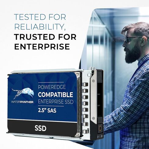 Water Panther 3.84TB SAS 12Gbps 2.5-inch x 15mm Enterprise SSD in 14G/15G/16G Tray Compatible with Dell PowerEdge Servers 0N85XX 0X8F87 R340 R640 R450 R650 C6600 NX440 T440 (Renewed) in Saudi Arabia