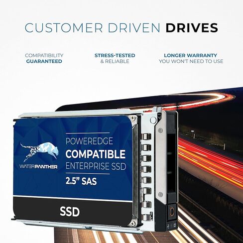 Water Panther 3.84TB SAS 12Gbps 2.5-inch x 15mm Enterprise SSD in 14G/15G/16G Tray Compatible with Dell PowerEdge Servers 0N85XX 0X8F87 R340 R640 R450 R650 C6600 NX440 T440 (Renewed) in Saudi Arabia