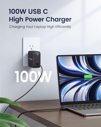 TobenONE 100W USB C Laptop Charger, Universal GaN III Power Supply Adapter in Kuwait