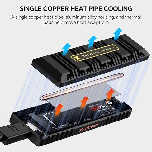 Thermalright EB107 PRO M.2 NVMe SSD Enclosure, Copper Heat Pipe Cooling in Kuwait