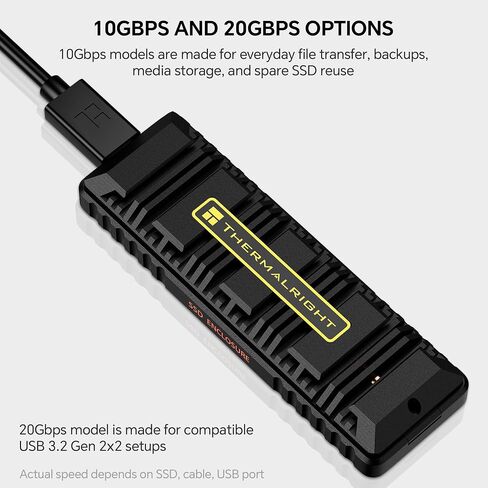 Thermalright EB107 PRO M.2 NVMe SSD Enclosure, Copper Heat Pipe Cooling in Kuwait