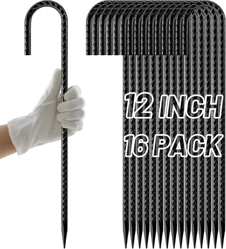 AAGUT Rebar Stakes 12 Inch J Hook, Premium Anti-Rust Tent Stakes for Canopy in Kuwait