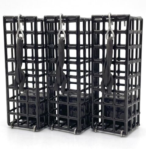 AirFly Fishing Bait Cage for Crab Traps, Nets, Rings, Loops - 4"x2"x1", 5oz, Secure & Durable for Dungeness, Rock & Blue Crabs, Designed in USA - 3 Pack in Kuwait