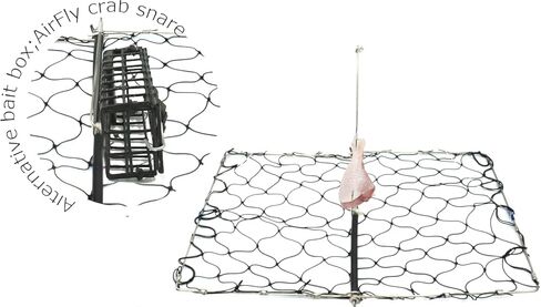 AirFly Fishing Bait Cage for Crab Traps, Nets, Rings, Loops - 4"x2"x1", 5oz, Secure & Durable for Dungeness, Rock & Blue Crabs, Designed in USA - 3 Pack in Kuwait