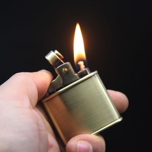 Vintage Lighter- Adjustable Flame, Windproof, Foldable Design for Outdoor and Camping - Men's Gift (Butane-Free) in Kuwait