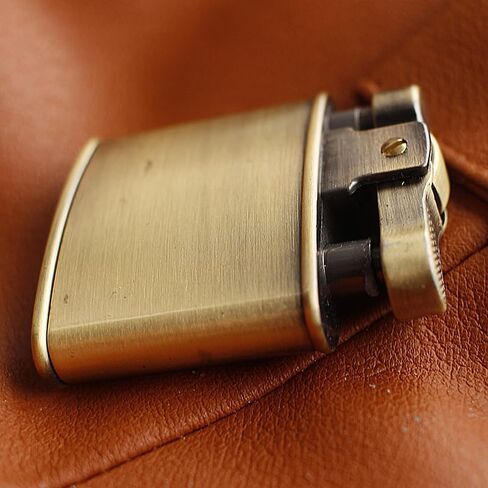 Vintage Lighter- Adjustable Flame, Windproof, Foldable Design for Outdoor and Camping - Men's Gift (Butane-Free) in Kuwait