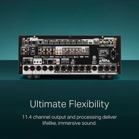 Marantz AV 30 AV Preamplifier | 8K Video Compatibility | 11.4-Channel Output | Decodes Dolby Atmos | Balanced and RCA outputs | Black in Saudi Arabia