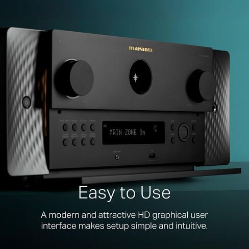 Marantz AV 30 AV Preamplifier | 8K Video Compatibility | 11.4-Channel Output | Decodes Dolby Atmos | Balanced and RCA outputs | Black in Saudi Arabia