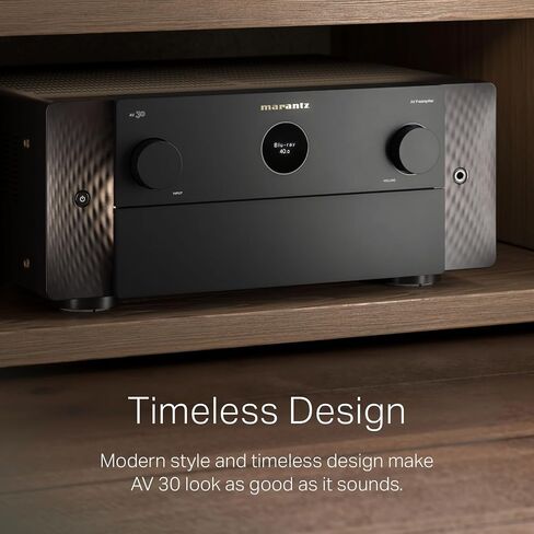 Marantz AV 30 AV Preamplifier | 8K Video Compatibility | 11.4-Channel Output | Decodes Dolby Atmos | Balanced and RCA outputs | Black in Saudi Arabia