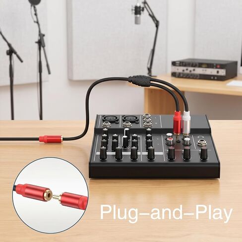2 PCS RCA‑Connector Male to Male, Short RCA‑Connector Y Splitter Cable 1ft Splitter 1 Males to 2 Males for Subwoofer Amplifier Speaker Stereo System in Kuwait