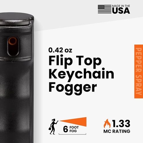 UDAP Pepper Power Jogger Fogger OC Compact Self Defense Pepper Spray with Holster, Clip and Mini Keychain, Travel Size for Runners, PSD, 5 Piece Pack in Kuwait