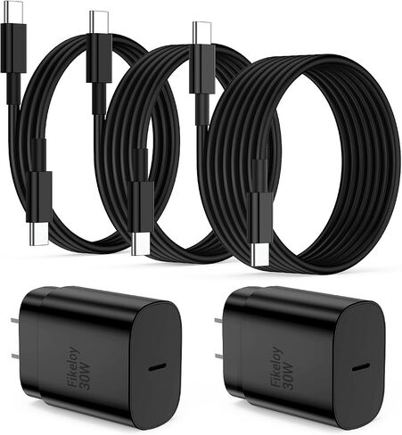 30W USB-C Fast Charger for iPhone 17/16 Pro Max, 3/6/10FT Type-C Long Cords in Kuwait