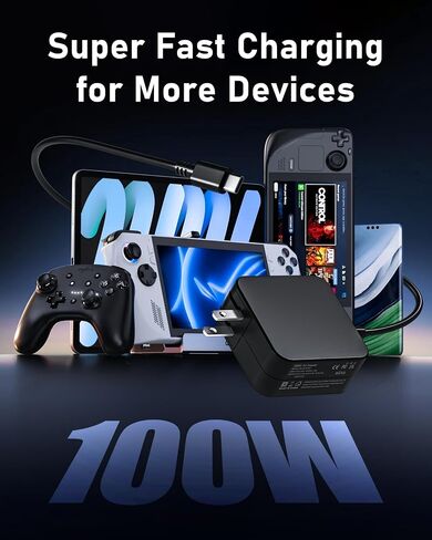 100W USB-C Charger for Steam Deck/Steam Deck OLED, ROG Xbox Ally X/Ally X in Kuwait