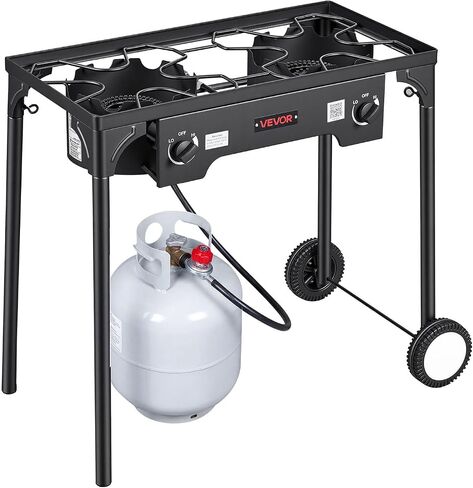 VEVOR 2 Burner Outdoor Propane Gas Stove, Propane LPG Gas Camping Stove, in Kuwait
