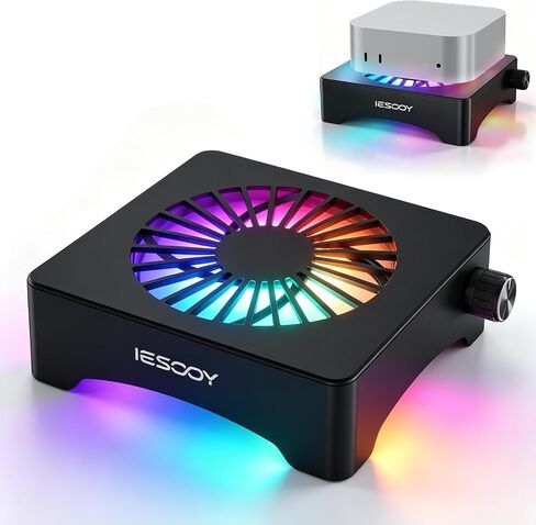 Iesooy Aluminum Cooling Stand, Quiet 120mm 12V Fan with ARGB Light in Kuwait