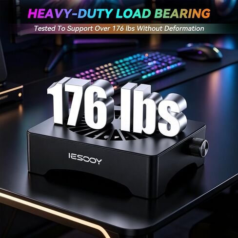 Iesooy Aluminum Cooling Stand, Quiet 120mm 12V Fan with ARGB Light in Kuwait