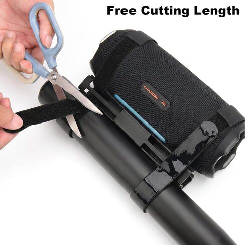 Portable Bike Speaker Mount for JBL Charge 5/Charge 6/Flip 5/Flip 6/Flip 7/Xtreme 4, Metal Wall Mount Speaker Strap Holder with Hook and Loop Straps for Bike/Golf Cart/Boat/Scooter Railing in Saudi Arabia