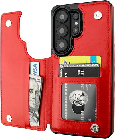 ONETOP for Samsung Galaxy S24 Wallet Case with Card Holder,Black in Kuwait