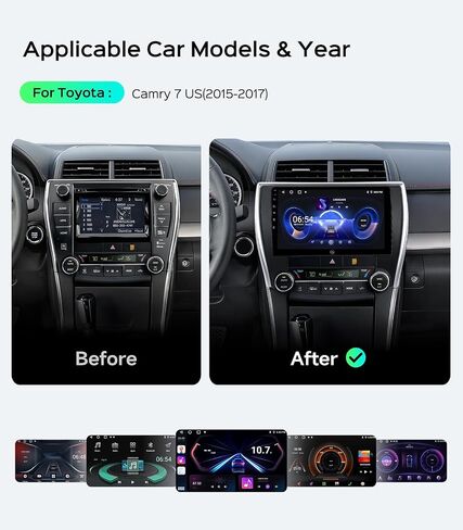 64G Car Stereo Radio for Toyota Camry 2015-2017 CarPlay Android in Saudi Arabia