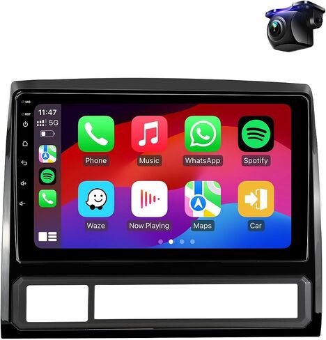 Car Stereo Radio for Toyota Tacoma 2005-2015 with Wireless Carplay&Android Auto/9 inch Touch Screen/Android12/FM RDS/GPS Navigation/HD Backup Camera (2GB+32GB+HD Backup Camera) in Kuwait