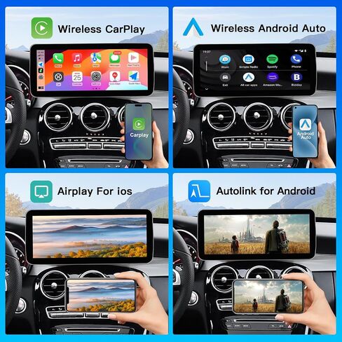 12.3Inch Carplay Touchscreen for 2016-2019 Year Mercedes Benz C/GLC Class, with NTG5.0 W205 W253 , Car Stereo Multimedia Radio Receiver for Wireless CarPlay Android Auto in Saudi Arabia