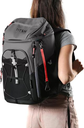 Titan Deep Freeze Ice Wall Backpack Cooler - 30 Can - Sharkskin Gray - Cooler Bag with Ice Packs in Kuwait