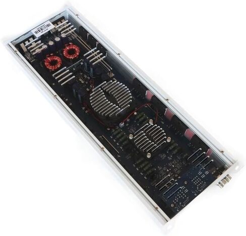 DOWN4SOUND JP34 AB White Gloss 4 Channel Car Audio Amplifier | 590W RMS Class AB Power Amp | Car Stereo Speaker Amplifier | High-Performance Automotive Sound in Kuwait