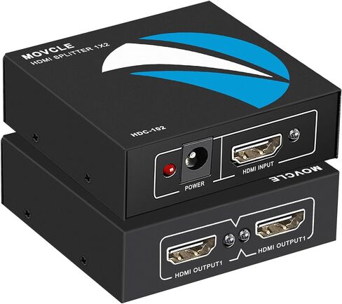 HDMI Splitter 1 in 4 out Full Ultra HD 1080P 4K/2K 1X4 Port Box Hub with US Adapter v1.4 Powered Certified for 3D Support in Kuwait