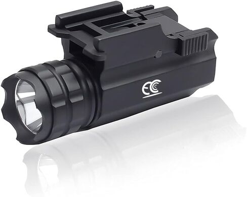 500 Lumens LED Rail Mount Tactical Gun Flashlight Pistol Light with Strobe, Quick Release for Hunting, Black in Kuwait