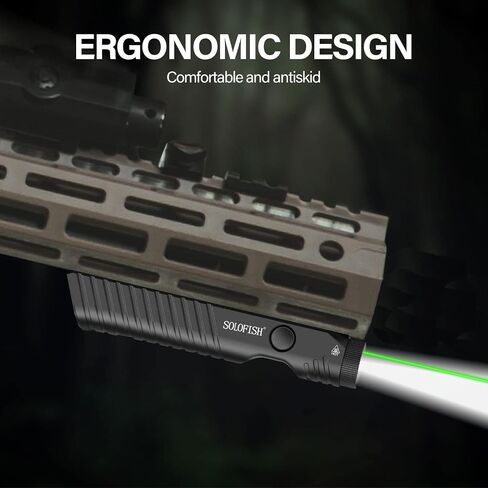 Solofish 1450 Lumens Tactical Flashlight with Green Laser Sight for Rifle in Kuwait