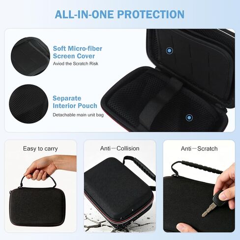 Qblahip Carrying Case Compatible with Nintendo 3DS XL, New 3DS Wall Charger, Charing Cable, Earphone, Stylus and Other Accessories in Kuwait