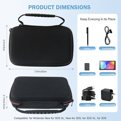 Qblahip Carrying Case Compatible with Nintendo New 3DS XL Nice for Carrying Your Console When You're on the Go in Kuwait