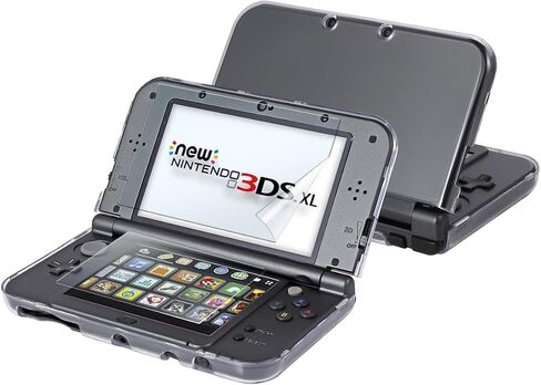 حافظة VSEER New 3DS XL مع واقي شاشة، حافظة صلبة شفافة مع فيلم PET مرن ورقيق عالي الدقة لجهاز 3DS XL/LL 2015 الجديد in Kuwait