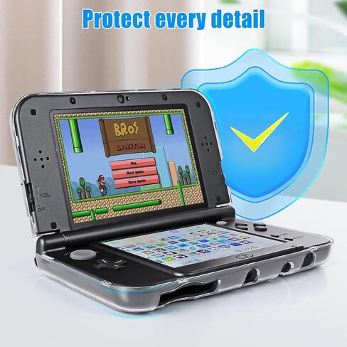حافظة VSEER New 3DS XL مع واقي شاشة، حافظة صلبة شفافة مع فيلم PET مرن ورقيق عالي الدقة لجهاز 3DS XL/LL 2015 الجديد in Kuwait