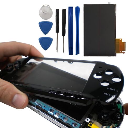 KOECTWYM New LCD Backlight Screen Replacement w/Tool Compatible with Sony PSP 2000/2001 Slim in Kuwait