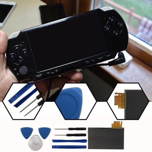 KOECTWYM New 4.3 Inch LCD Screen Replacement Compatible with Sony PSP 2000 2001 Slim - with Backlight & Tool in Kuwait