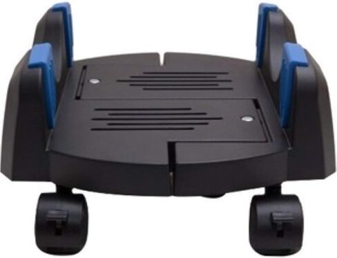 IO Crest Mobile Desktop Tower Computer Metal Floor Stand Rolling Caster Wheels with Tall Support Walls and Adjustable Width from 5" to 13" in Kuwait