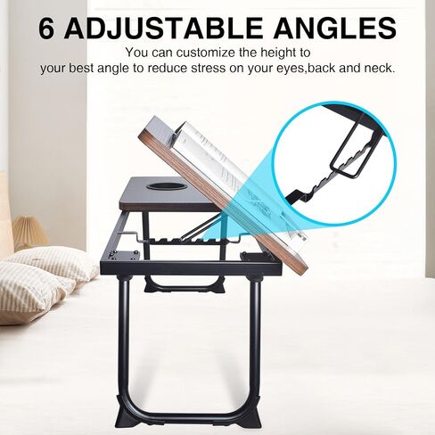 XXL 28.6" Extra Large Laptop Stand - Foldable Lap Desk Bed Tray Table in Kuwait