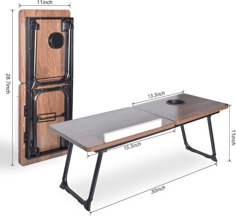 XXL 28.6" Extra Large Laptop Stand - Foldable Lap Desk Bed Tray Table in Kuwait